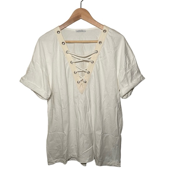 ZARA | Nautical 100% Cotton Top - Picture 1 of 6